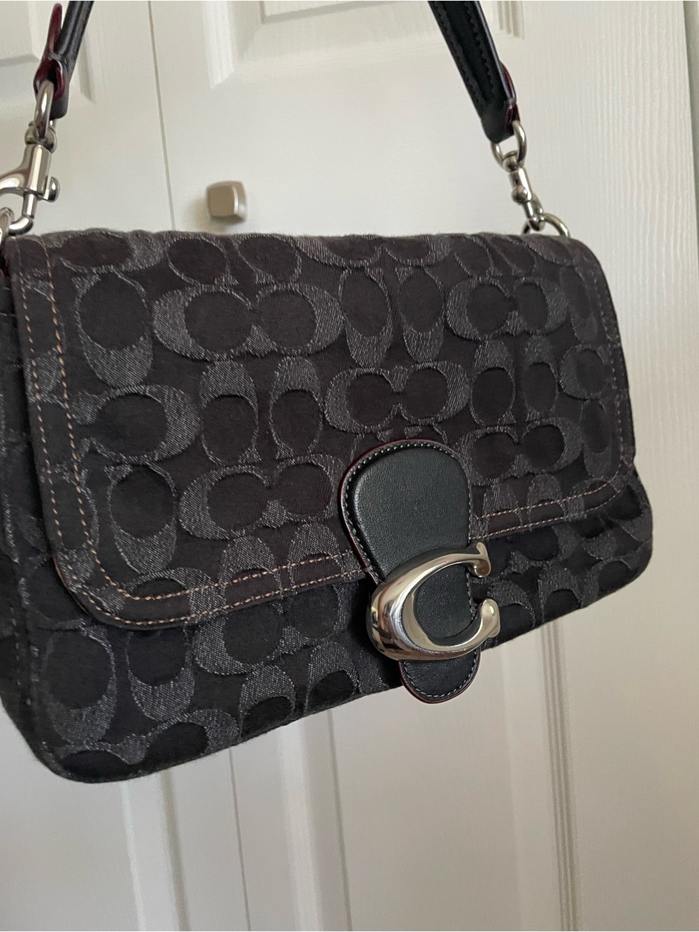 Coach Soft Tabby in Black Denim